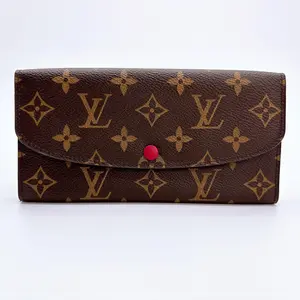 Pre-owned Louis Vuitton Brown Monogram Emilie Wallet