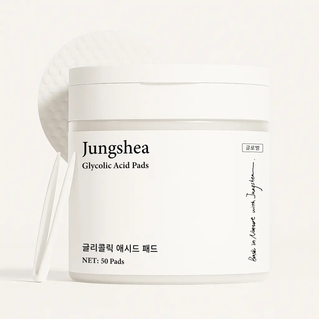 JUNGSHEA Glycolic Acid Exfoliating Pads, AHA Peel for Acne Treatment & Pore Clearing, Face Care Products to Exfoliate for Radiant Skin, For All Skin Types