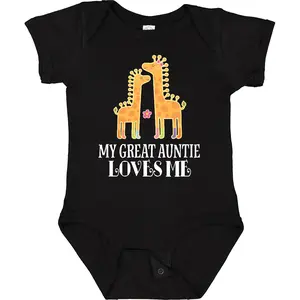 Great Auntie Loves Me Giraffe Infant Creeper Letter Pattern Outfit Newborn Bodysuits New Short Sleeve Baby Boy Girl Romper Infant Jumpsuits