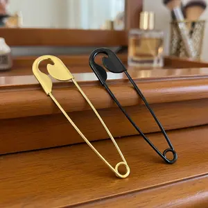 Mega Oversized Safety Pin Hair Clip - Strong Grip Non-Slip Secure Hold Hairpin for Thick Hair, Durable Metal Styling Pin for All Hair Types, Trendy Daily Wear Accessory