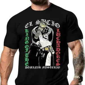 Dominik Mysterio 2025 Print Tshirt, Wrestling Graphic Tee, Wrestler Shirt, Sports Shirt, Vintage Wresting Shirt, Tops Menswear Unisex, Fashion Cotton, Full Colors, Full Sizes, For Men, For Women