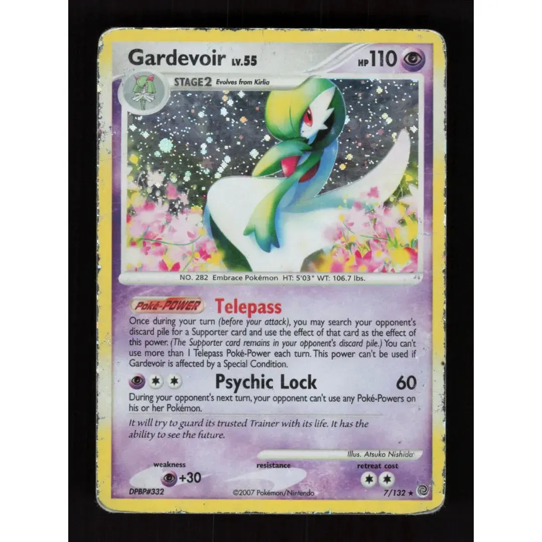 POKEMON TCG AUTHENTIC RAW SINGLES: Gardevoir Secret Wonders Rare 7/132 HEAVILY PLAYED English