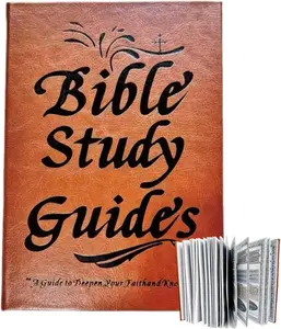 66-page Bible Study Journal, Daily Devotional Journal Strengthens Faith, Ideal for Personal Group Study and Prayer, Notebook,Christian Gift (A5, PU Leather Cover)
