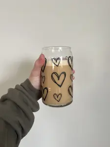 Black Heart Soda Can Cup