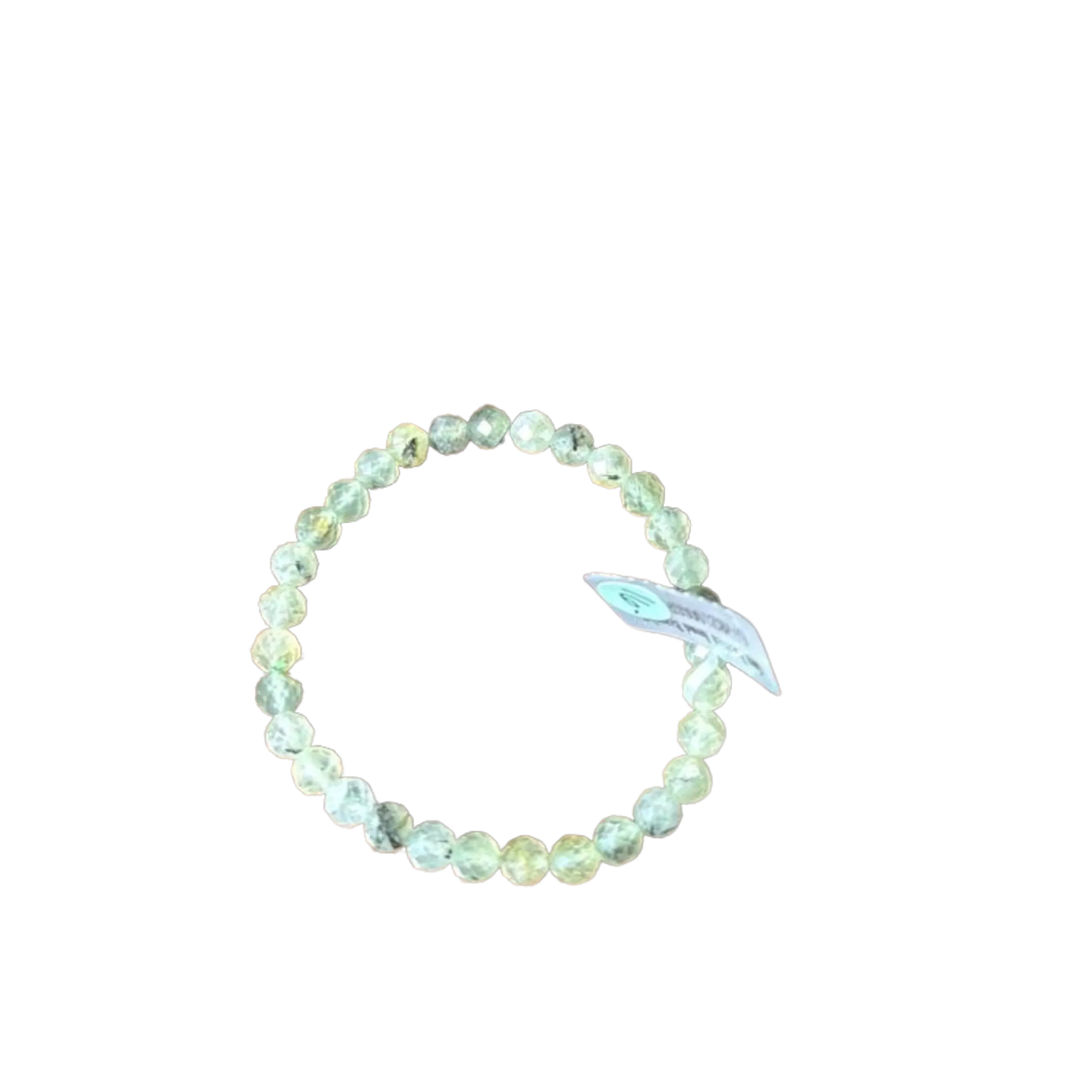 24. 6mm Round Faceted Bead Bracelet Prehnite Natural Crystal Bracelet with Varied Colors, Final Sale