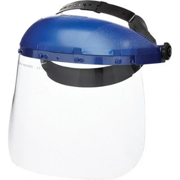 Sellstrom Nylon Black Ratchet Adjustment Face Shield & Headgear 12" Wide x 8" High x 0.04" Thick, Anti-Fog, Clear S39140