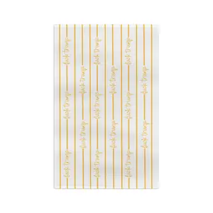 Slightly subtle yellow script stripes tea towel | microfiber kitchen towel