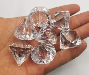 Acrylic Diamond Big Gemstone Package with 26 pcs Clear Durable for Decorative Use Ideal for Various Applications