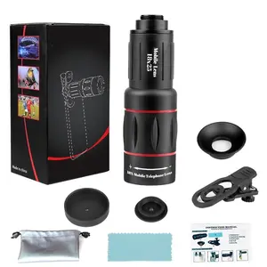 Universal 18x HD Telephoto Lens for Smartphones, Rubber Material, Zoom Lens Attachment for Outdoor Photography, Compatible with iPhone, for Samsung, Xiaomi, etc.
