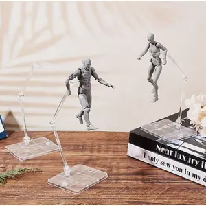 HG144 Adjustable Display Stand for Action Figures – 12Pc Doll Model Support