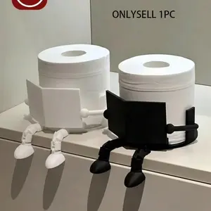 Funny Sitting Pose Toilet Paper Holder Stand, Madebyblanc Creative Humorous Design, Ideal for Bathrooms & Bedrooms, Perfect Gift Idea