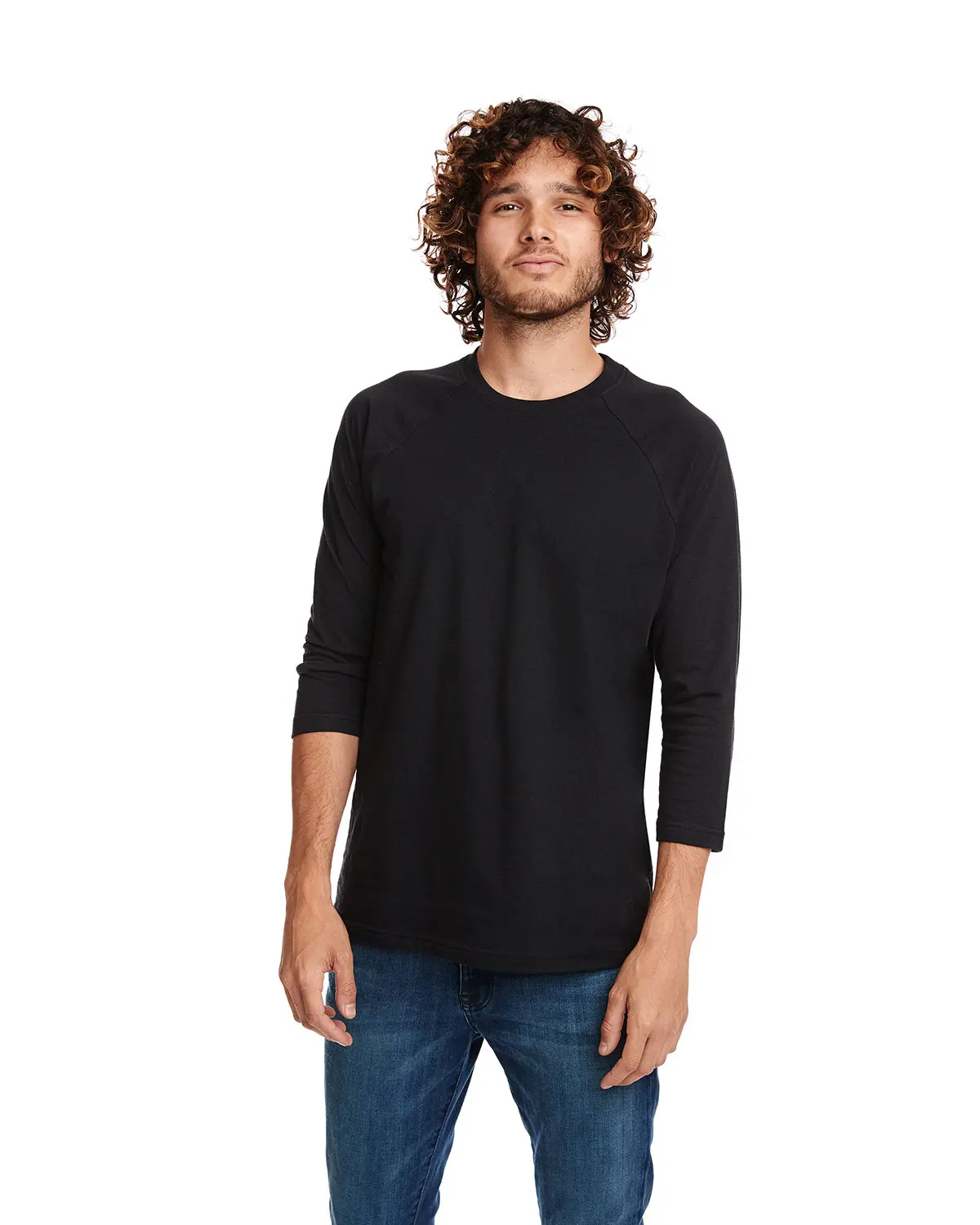 Next Level Unisex CVC 3/4 Sleeve Raglan Baseball T-Shirt Menswear Top