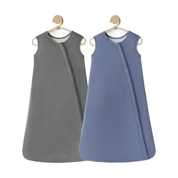 DownyNest Infant Sleep Sack - Plain Sleeveless Bamboo Rayon Wearable, 1.0 TOG Gentle Soft Bedding for Sensitive Skin with Convenient 2-Way Zipper, Supports Healthy Hip Development - Safety First