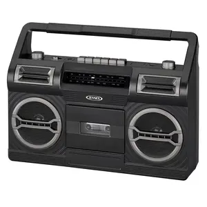 Jensen Cassette Tape Boombox: Black, MCR-500