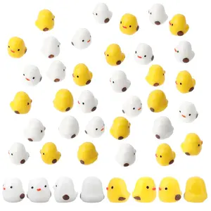 50 Pcs Tiny Plastic Chickens Mini Chickens Miniature Figurines, Garden Ornaments for Home Decoration, DIY Craft Accessories in & Garden Sculptures Statues