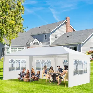 10x 20 Canopy Tent with 4 Sidewalls, Heavy Duty Tents for Parties, Outdoor Instant Gazebo with Carrying Bag for Garden, Patio Gazebo Tent removable Sidewall