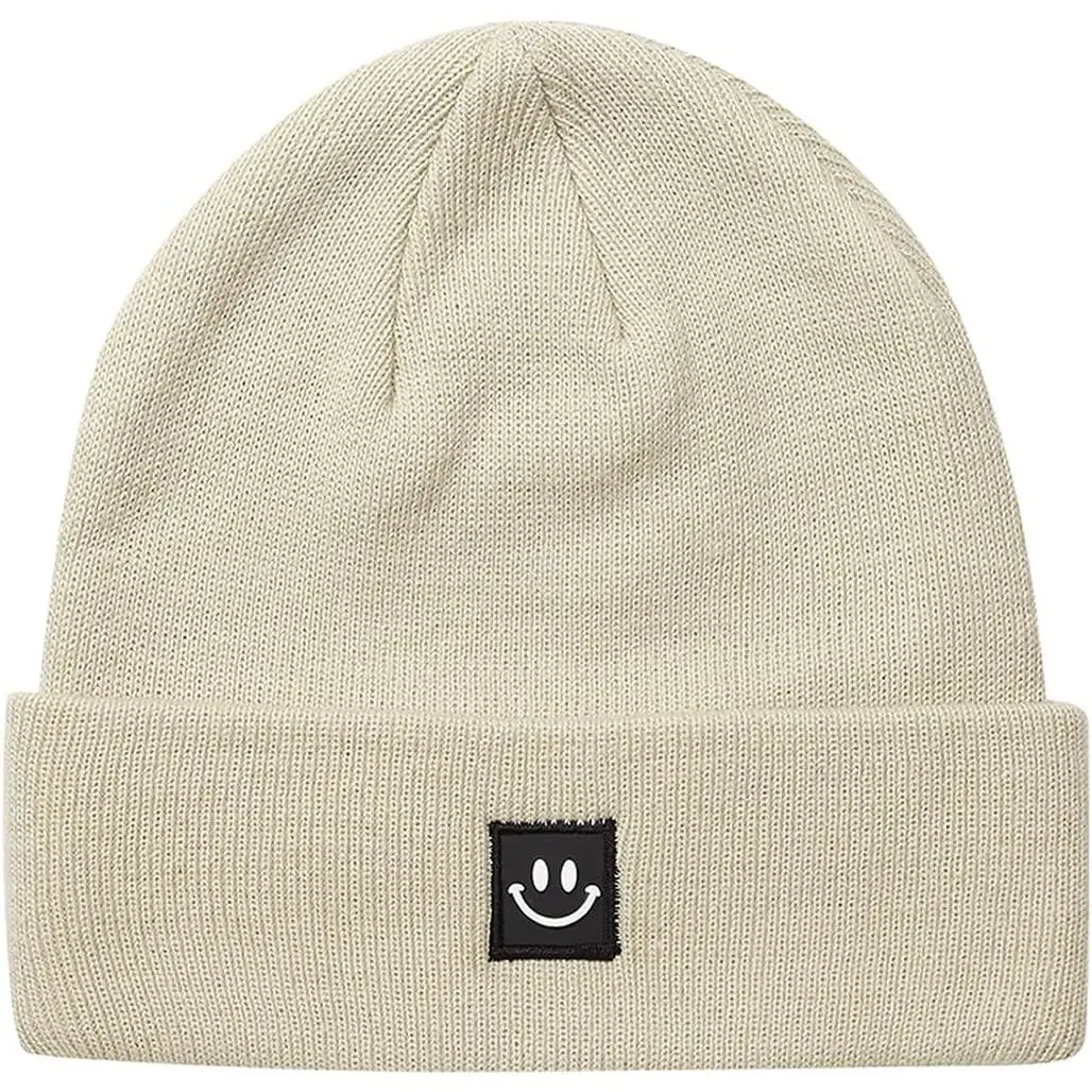 Knit Beanie Hat with Smile Face for Men/Women