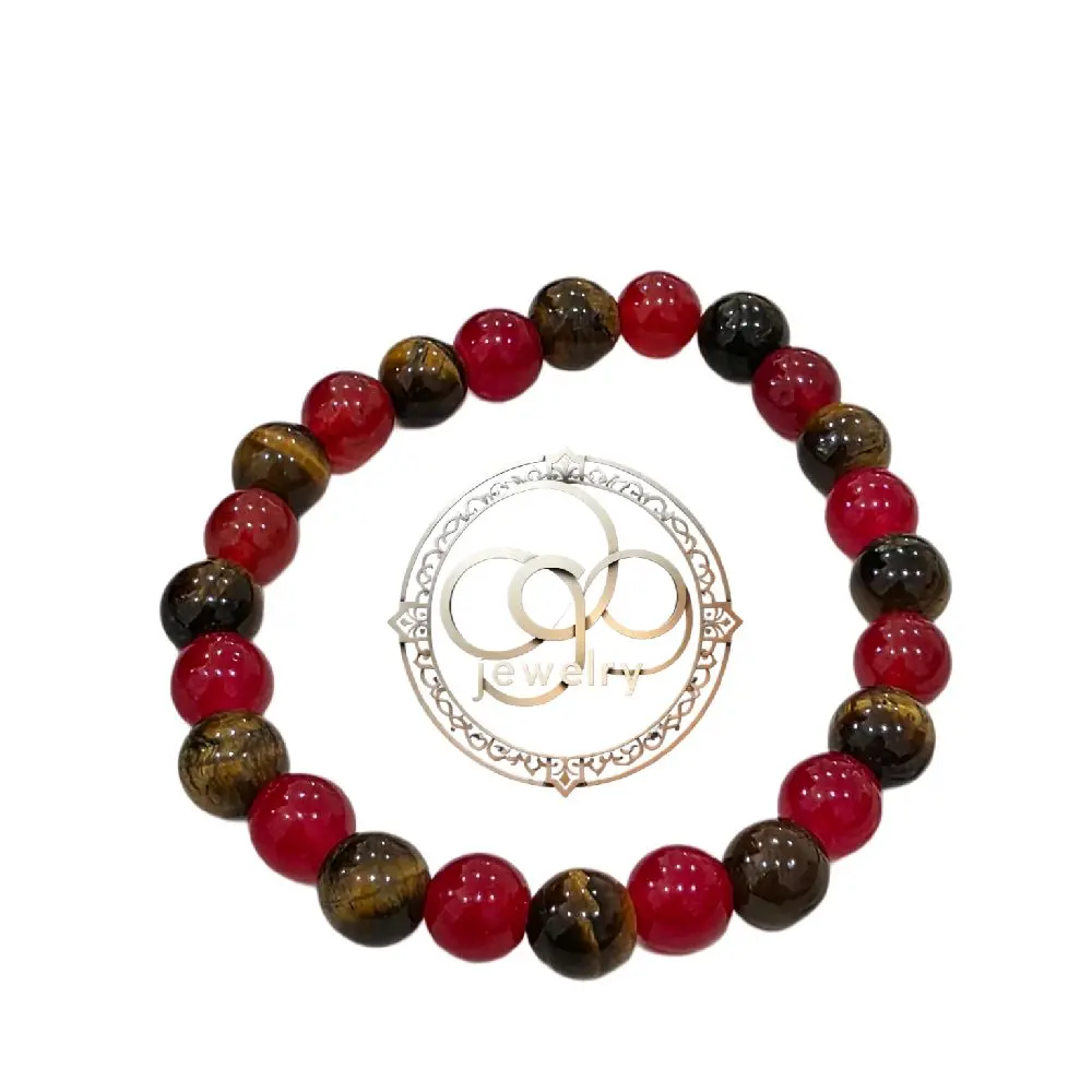 ojo de tigre con cuarzo bracelet