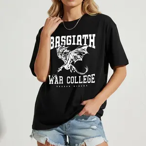 Basgiath War College T-Shirt, Dragon Riders Graphic Tee, Fourth Wing Inspired Fantasy Book Lover Shirt, Casual Short Sleeve Top
