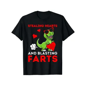 Boys Girls Stealing Hearts And Blasting Farts T Rex Cute Toddler T-Shirt for Boys Soft Fabric, Breathable, Comfortable Short Sleeve Toddler Tees Perfect for Boys Shirts Boy Girl Best Gift