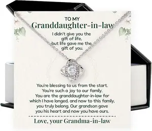 To My Granddaughter In Law Necklace, Granddaughter In Law Necklaces, Granddaughter In Law Necklace From Grandmother, Granddaughter In Law Gift Ideas For Birthday Or Christmas, Granddaughter In Law Wedding Gift