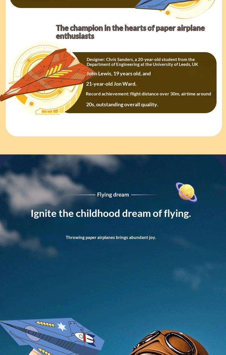 DIY Paper Airplane Book, 16 Creative Folding Paper Planes with 32 Sheets of Colorful Origami Paper, Arts & Crafts Kit with Video Tutorials – Gifts for Boys and Girls Ages 6–12+ 10.3*8.1 inches