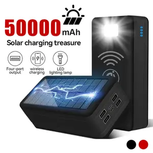 Solar outdoor power supply-50000mAh Ultra High Capacity Power Bank 120W Fast Charging Powerbank Portable Battery Charger For iPhone Samsung Huawei Xiaomi