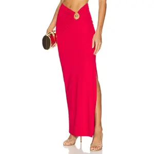 Bardot x REVOLVE Neve Maxi Skirt in Deep Red