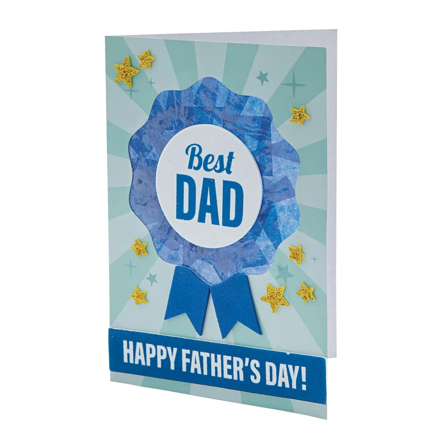 Father’s Day 12-Piece DIY Tissue Paper Card Craft Kit - Includes Cardstock, Acetate, Tissue Squares, Foam for Handcrafting Activities