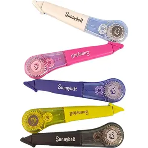 19.69ft Correction Tape Pen 5-Count Pack Dry Instantly Stretch Resistant Not Easy To Break Smooth Writing Perfect for School Office Supplies Black White Red Yellow Blue