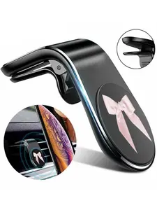 Pink bow hair accessory, sweet and stylish car phone holder.