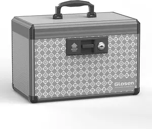 1pc household storage box with key lock, storage lock box, personal item storage box, household portable sundry storage box, used for household medicine or personal item storage