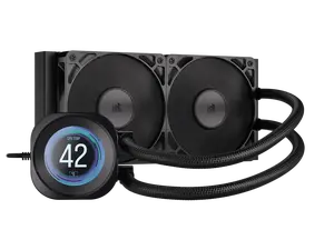 CORSAIR NAUTILUS 240 RS LCD Liquid CPU Cooler – 2.1" IPS LCD Screen  – RS120 Fans – 240/360mm Radiator – Fits Intel® LGA 1851/1700,  AMD® AM5/AM4 – Simple Daisy-Chain Connections