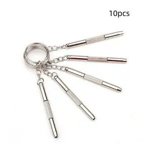 10 Piece 3-In-1 Eyeglass Mini Screwdriver Set, Portable Keychain Screwdriver, Multipurpose Versatile Sunglasses Tool with Replaceable Screwdriver Bits, Heads and Screw Types, Multi-Functional Hardware Screwdriver, Multipurpose Switchable Screwdriver