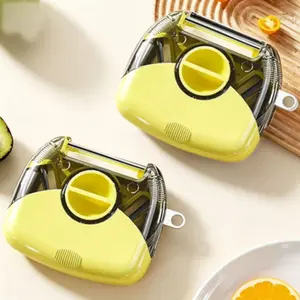3-in-1 Vegetable Peeler with Built-In Storage Case – Rotating Multi-Blade Design for Effortless Peeling, Slicing & Grating – Compact & Efficient Kitchen Gadget