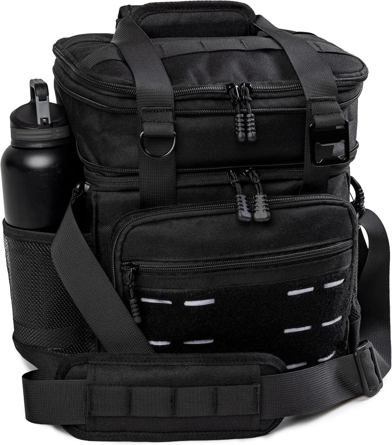 Tactical Lunch Box for Men - Heavy Duty Insulated Lunch Bag - Military Style Large Capacity Meal Prep Cooler Bag for Work, Construction, Blue Collar - Waterproof MOLLE SystemGift..
