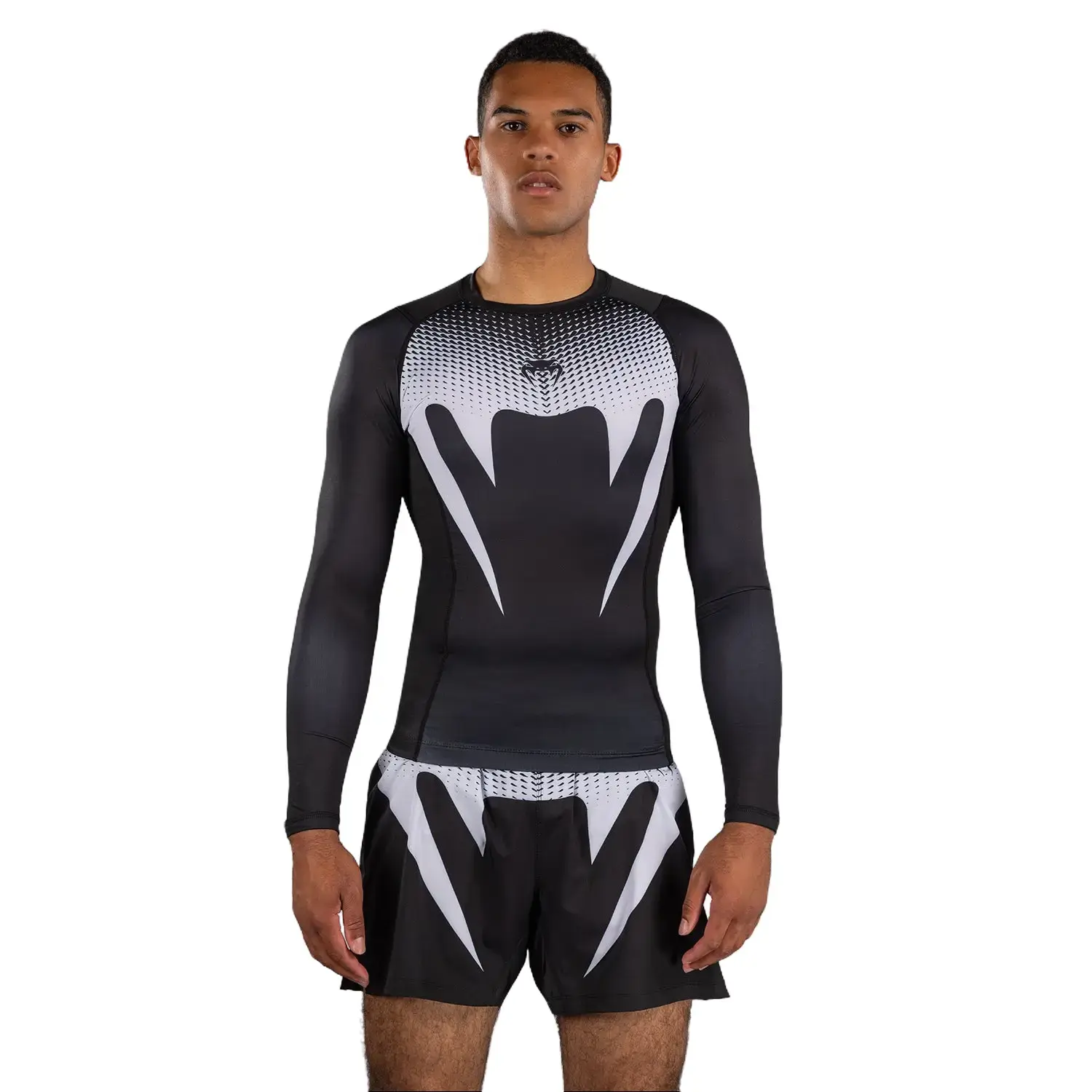 Venum Ranked Rash Guard, Long-Sleeve No-Gi Compression Top, IBJJF Approved for Jiu-Jitsu & MMA Training, Rash Guards, S
