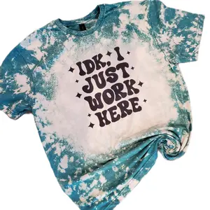 IDK I Just Work Here Sublimation Bleached Tee