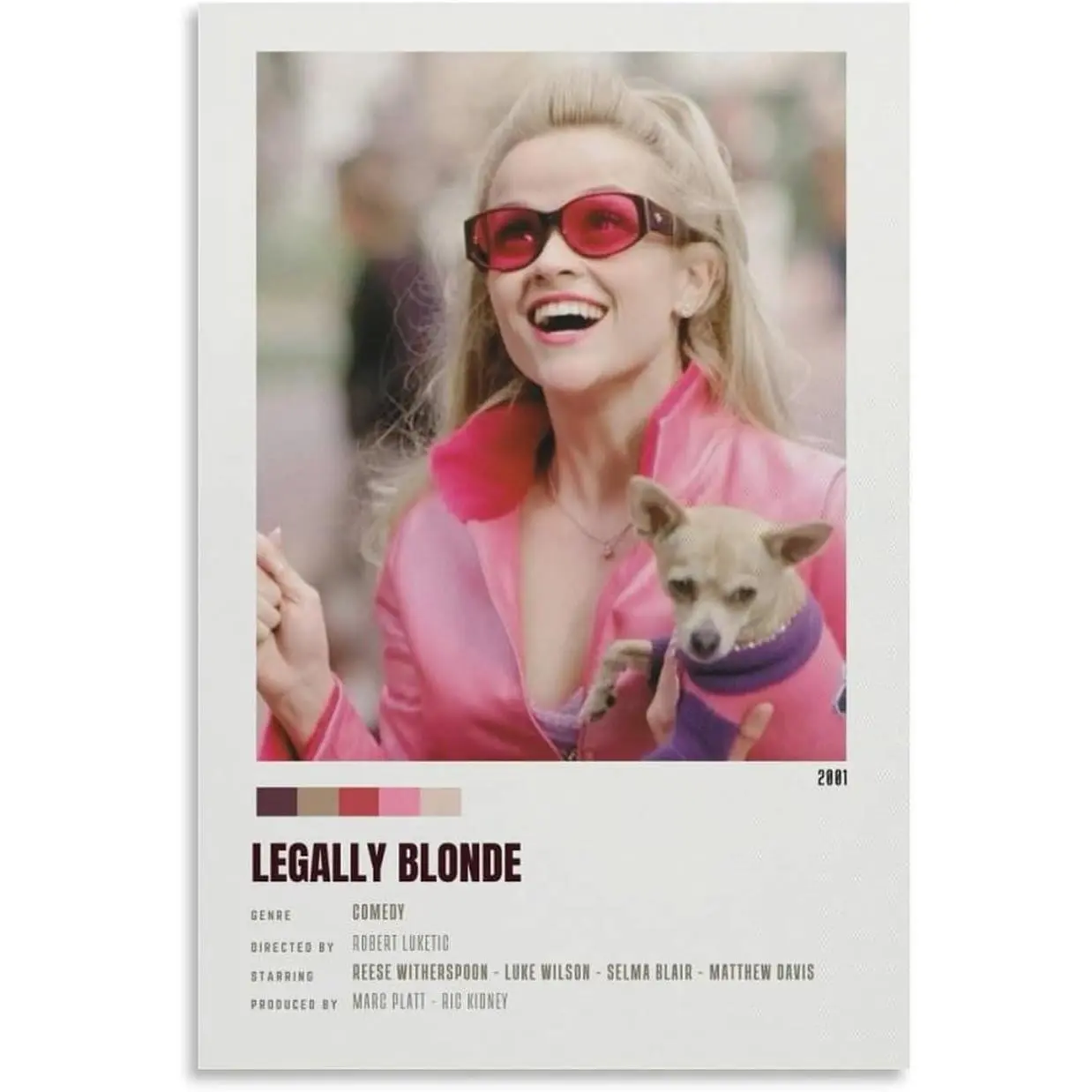 Legally Blonde Classic Movie Poster (14) Canvas Poster Wall Art Picture Prints Hanging Photo Decor Home Posters Artworks