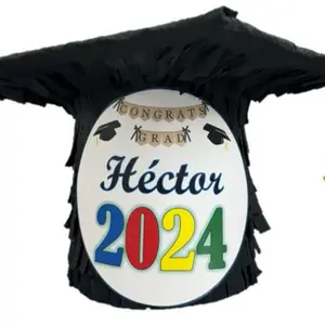 Custom Graduation Cap Piñata (Small) with your Name and Year. Party Graduation