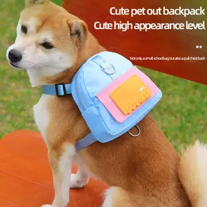 Dog Harness with Backpack, Large Capacity Pet Sack for Small Dogs, Leash Included