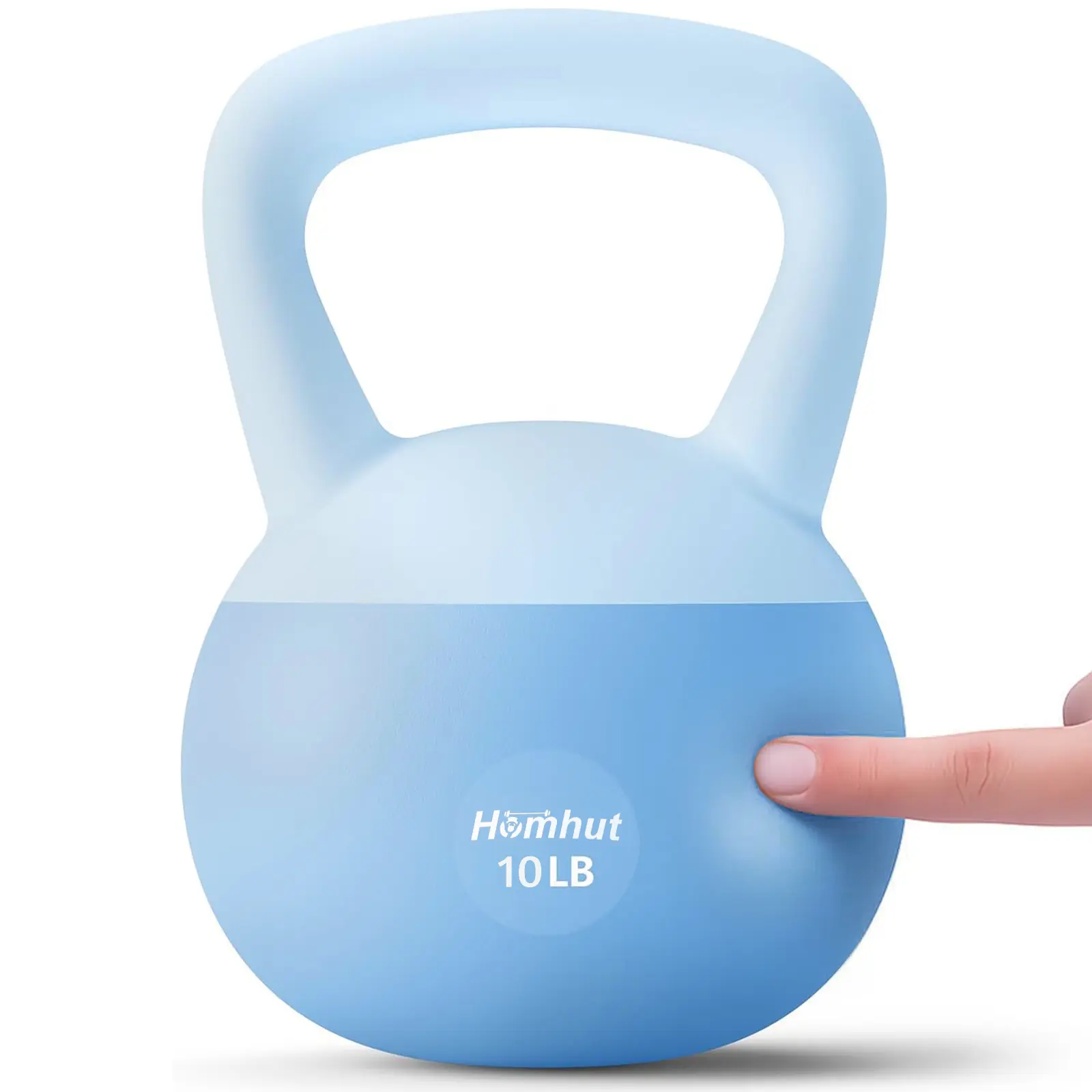 Soft Grip Handle Home Gym Kettlebell - 10lb,15lb,20lb,25lb Options for Hand Grip Improvement, Weightlifting Training