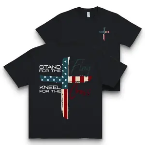 Stand for the flag kneel for the cross shirt patriotic christian design american pride wear