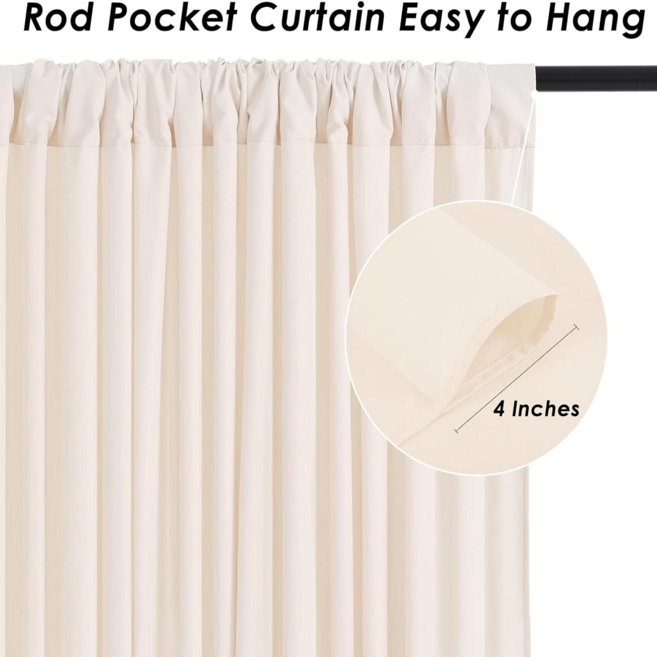 10 Pack 5x10ft Ivory Soft Flowing Backdrop Curtains, Polyester Drapes with Graceful Drape for Wedding Party, Bridal Shower, Birthday, Photography Photo Booth Background 10 Pack 5x10ft Ivory Soft Flowing Backdrop Curtains, Polyester Drapes with Graceful Drape for Wedding Party, Bridal Shower, Birthday, Photography Photo Booth Background