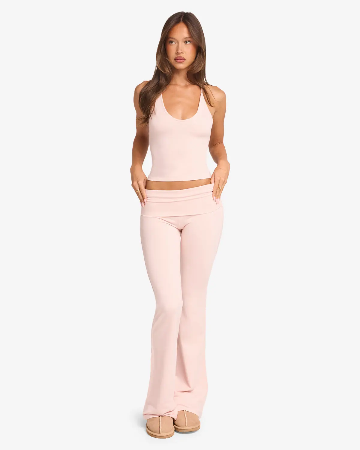 Jersey Flare Pants | Blush