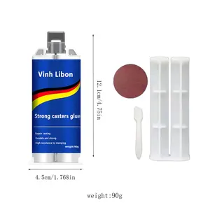 Metal Glue High Strength Heavy Duty Waterproof Epoxy Adhesive for Metal Plastic Ceramic Wood Glass Professional Repair for Automotive Plumbing DIY Construction 90g