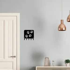 Paw Print Key Rack Hanger, 1 Count Wall Mounted Hook, Home Decor Organizer for Coats and Keys, Home Decor Supplies