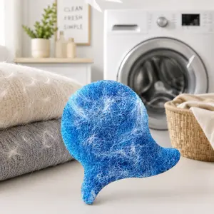 Laundry Lint and Pet Hair Remover, Reusable Washer Dryer Hair Catcher for Clothes and Blankets, Gentle Pet Fur Remover for Dog Hair, Cat Hair and Dander, Easy to Use Laundry Cleaning Tool for Home and Pet Bedding Care