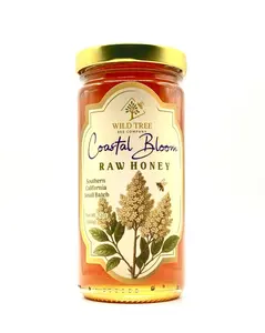Coastal Bloom Honey — Raw Honey From Southern California Coastal Mountains - 12oz Honey Jar - Natural Sweetener Honey with Pollen, Beewax & Propolis - Unfiltered & Unblended - Everyday Use Pantry Staple