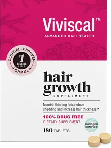 Hair Growth Supplement for Women ‍️Biotin + Collagen for Thicker, Fuller Hair | 180 Tablets